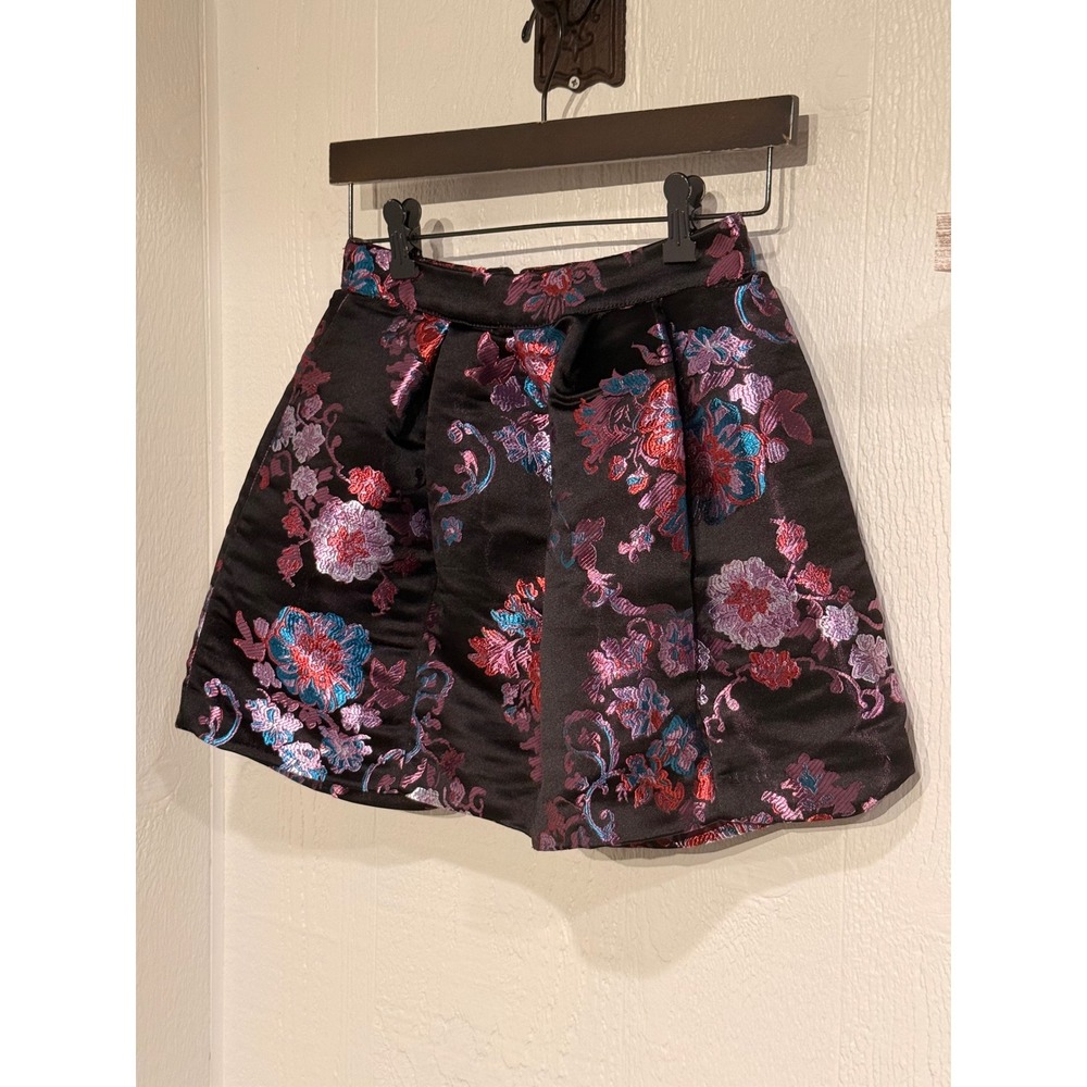Bubble skirt pleated mini Benjamine satin miniskirt NWOT RARE - Picture 1 of 3
